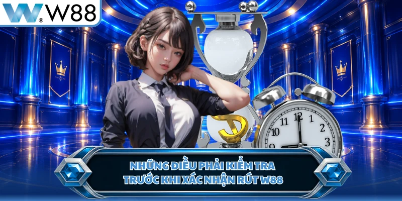 Những điều phải kiểm tra trước khi xác nhận rút W88