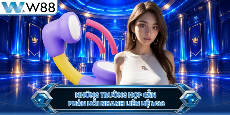 Những trường hợp cần phản hồi nhanh liên hệ W88