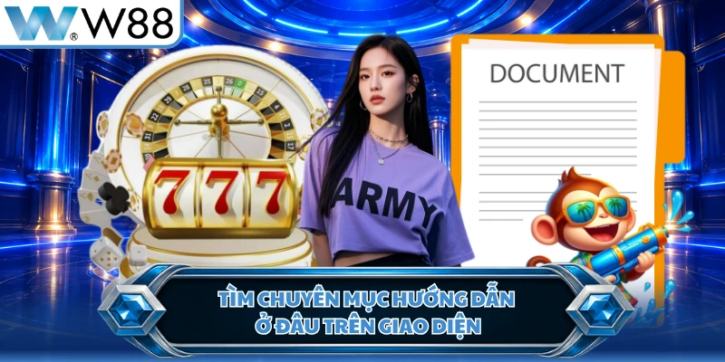 Tìm chuyên mục hướng dẫn ở đâu trên giao diện